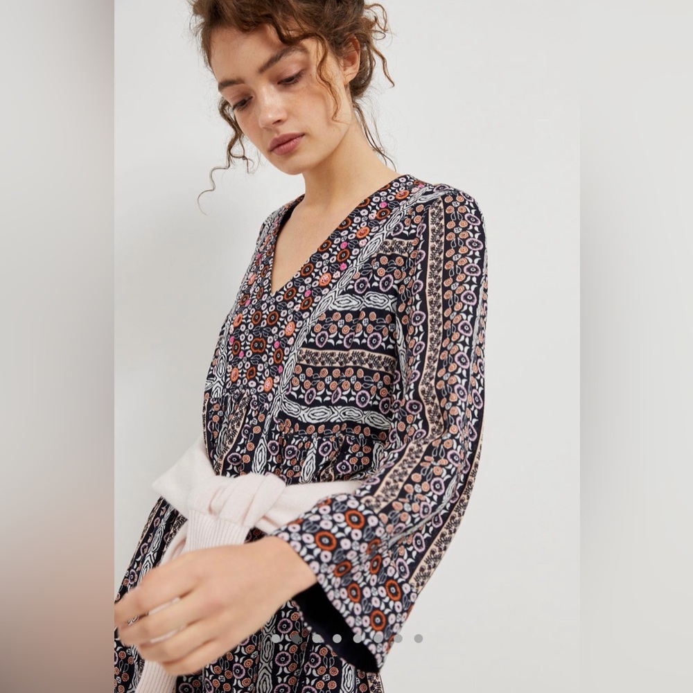 Maeve Naomi Embroidered Tunic Dress by Anthropologie